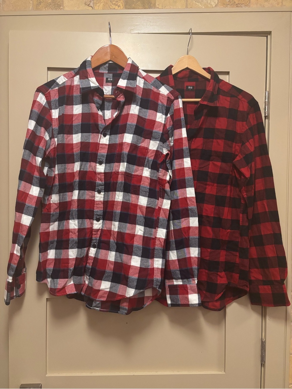 UNIQLO Flannel Button Down Buffalo Plaid Shirts